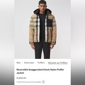 Burberry Reversible Puffer Jacket